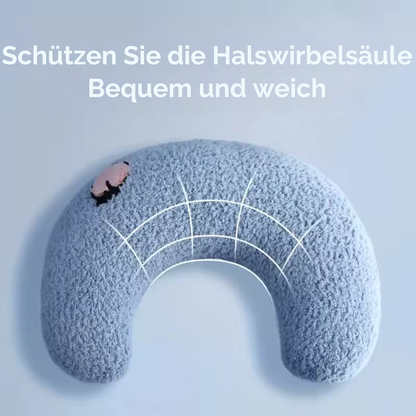 U-förmiges Kuschelkissen für Hunde und Katzen – weicher Schlaf- und Nackenkomfort