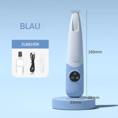 Kabelloser Haustier-Trimmer mit LED-Licht Blau