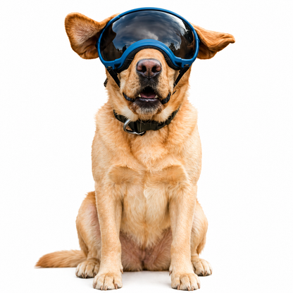 Hundebrille mit UV-Schutz für kleine & große Hunde – winddicht, verstellbar & Anti-Fog
