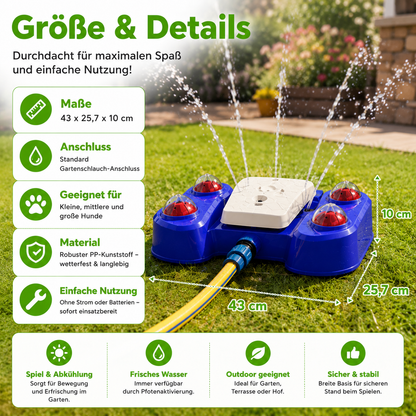 Multifunktionaler Hunde-Sprinkler mit Trinkbrunnen