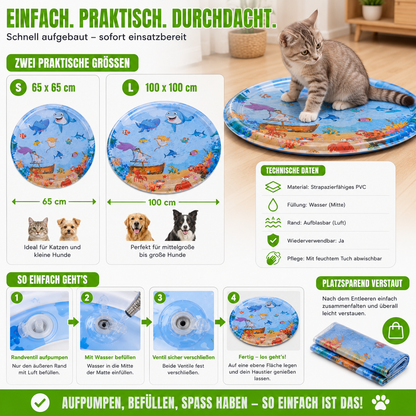 Erfrischende Wassermatte für Haustiere