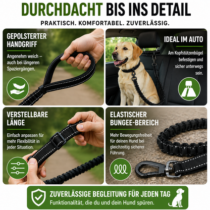 Stoßdämpfende Premium Hundeleine