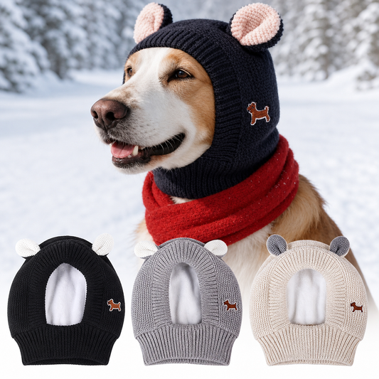 Kuschelige Strickmütze für Hunde