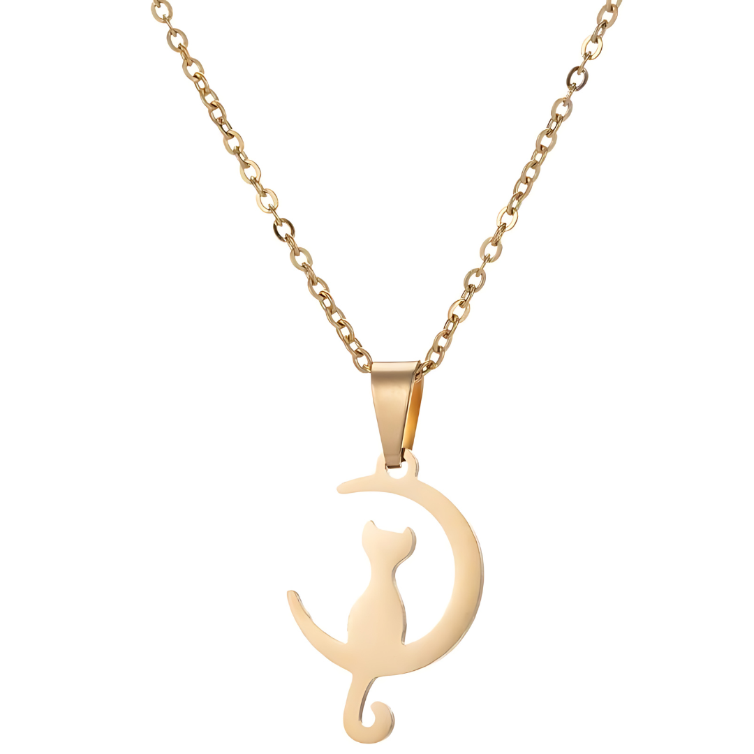 Halskette "Mondkatze" – Stilvoller Schmuck für jede Gelegenheit - Fluffy Adventures Haustiershop 717 Gold Mein Shop Damenschmuck Halskette "Mondkatze" – Stilvoller Schmuck für jede Gelegenheit Damenschmuck Mein Shop 717 Gold Fluffy Adventures Haustiershop