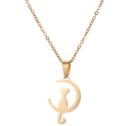 Halskette "Mondkatze" – Stilvoller Schmuck für jede Gelegenheit - Fluffy Adventures Haustiershop 717 Gold Mein Shop Damenschmuck Halskette "Mondkatze" – Stilvoller Schmuck für jede Gelegenheit Damenschmuck Mein Shop 717 Gold Fluffy Adventures Haustiershop