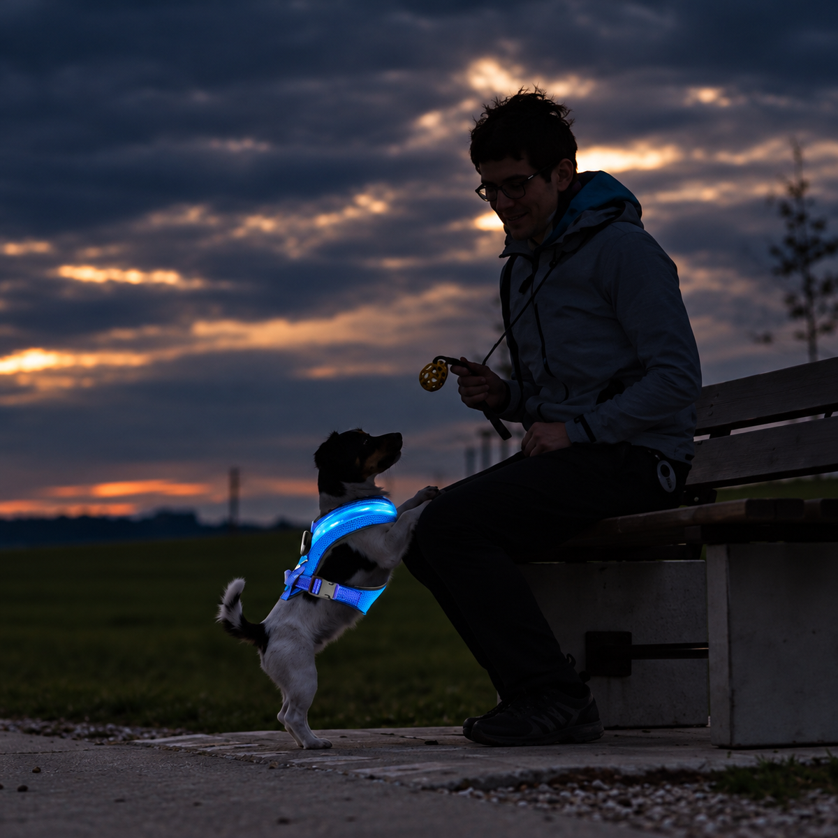 LED-Hundegeschirr mit USB-Aufladung