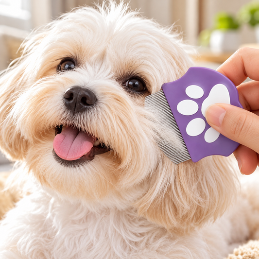 Flohkamm für Hunde & Katzen mit gebogenen Zinken