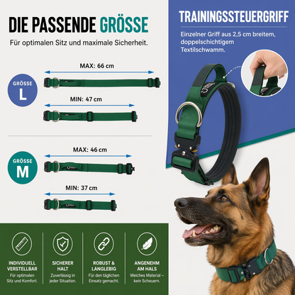 Taktisches Hundehalsband mit Metall-Schnalle & Griff