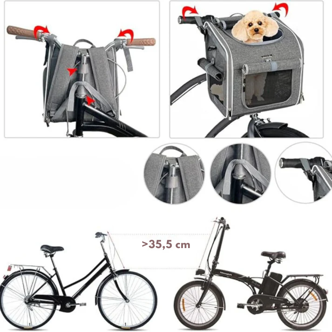 4-in-1-Fahrradkorb & Rucksack für Hunde & Katzen – Faltbar & Sicher