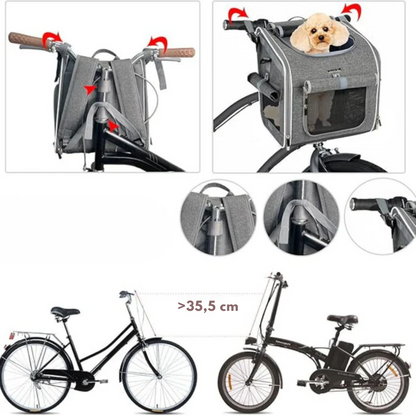 4-in-1-Fahrradkorb & Rucksack für Hunde & Katzen – Faltbar & Sicher