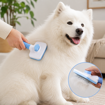 2-in-1 Selbstreinigende Fellbürste für Hunde & Katzen