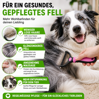 2-in-1 Fellpflegekamm für Hunde und Katzen