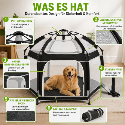Faltbarer Haustier-Laufstall mit Pop-Up-System