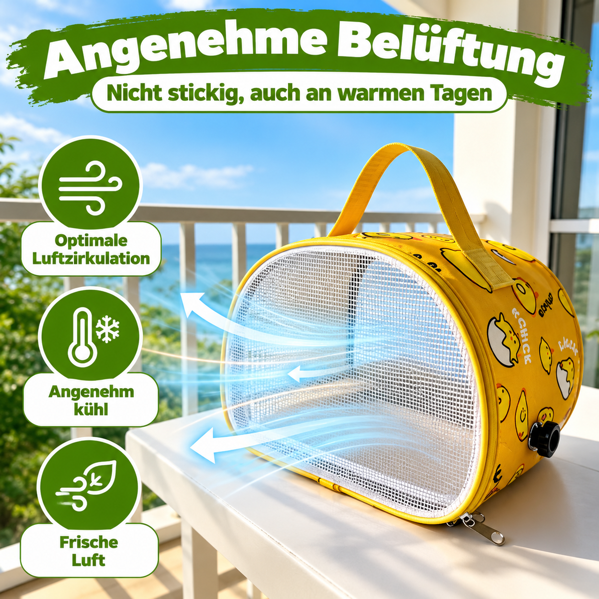Tragbare Vogeltransporttasche mit Sitzstange