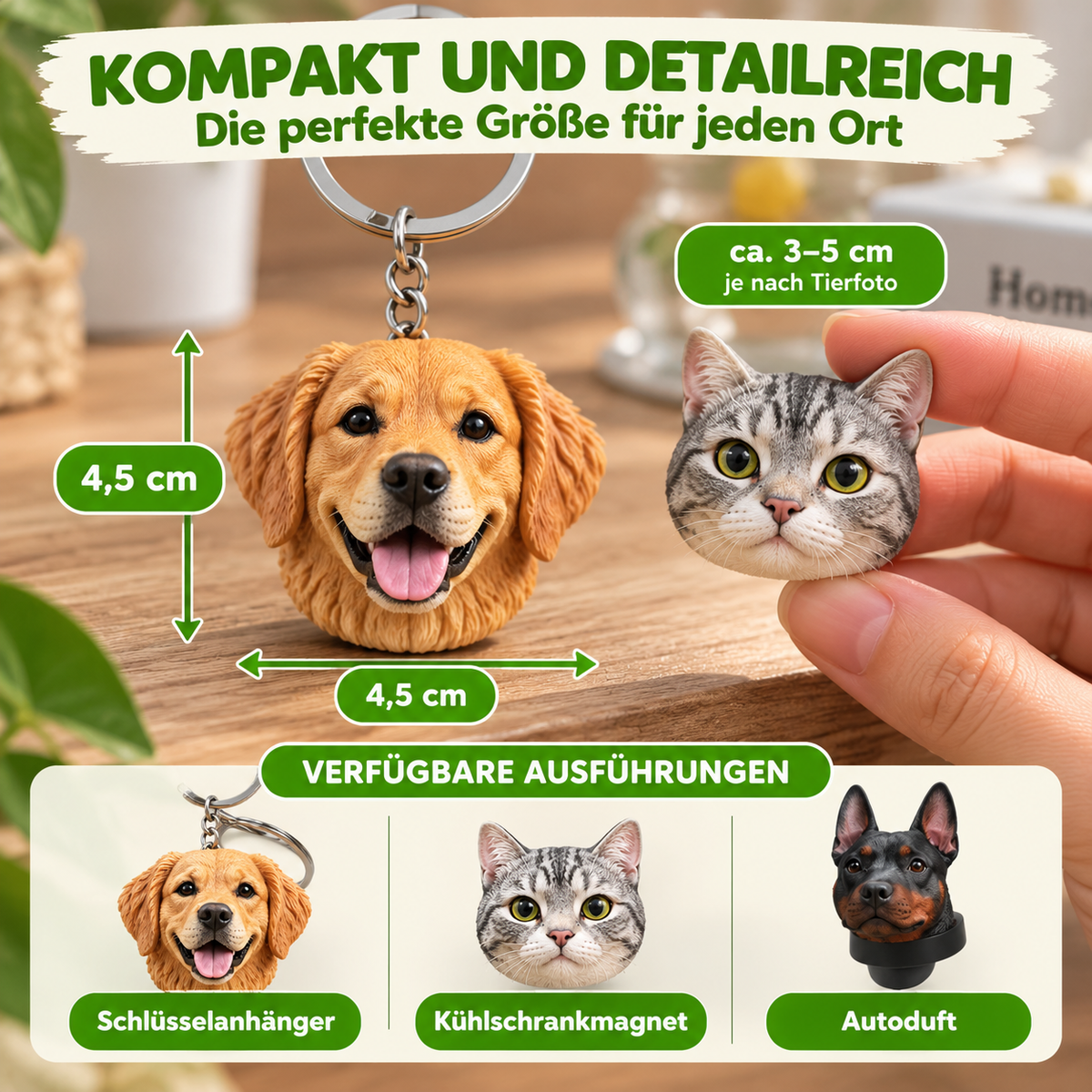 Personalisiertes Haustier Emblem mit Foto