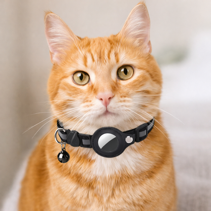 Sicheres Katzenhalsband mit AirTag-Halter & Klingel