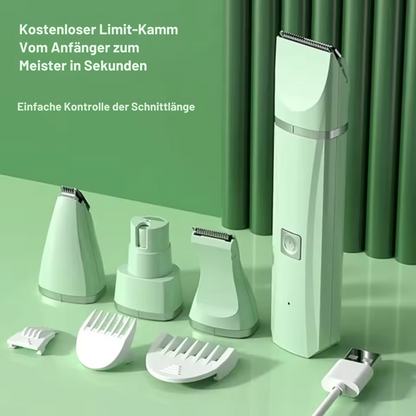 4‑in‑1 Tierpflege‑Trimmer – leise, wasserdicht & präzise