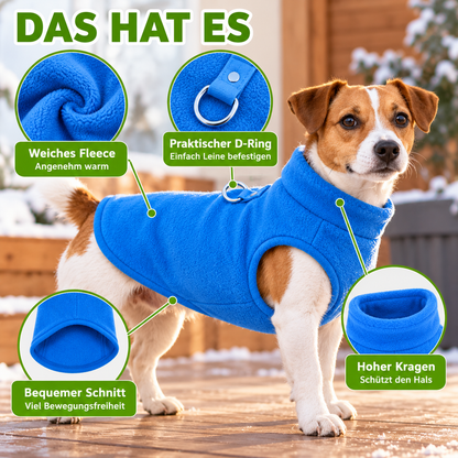 Hunde-Winterjacke aus Fleece mit D-Ring