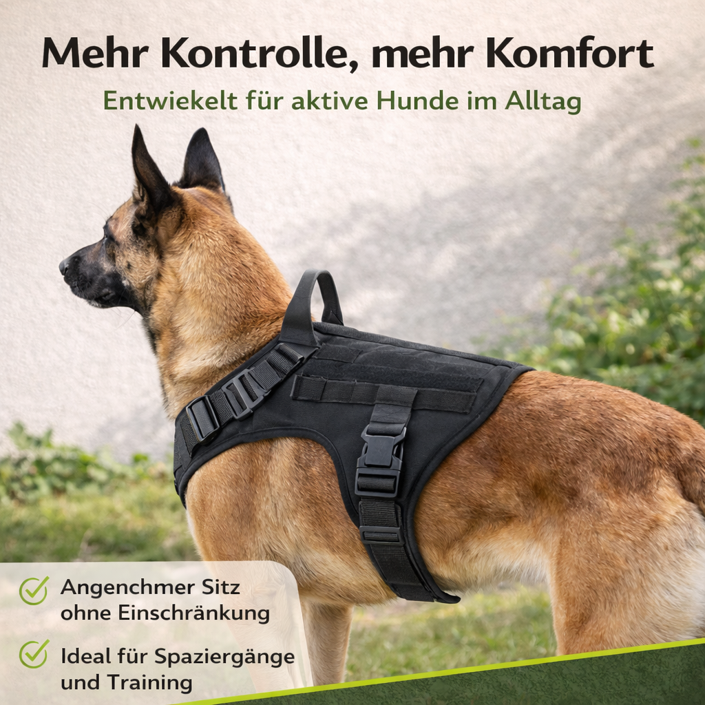 6 in 1 Komplettes Militär Hundegeschirr und Leinen-Set für Training und Spaziergänge