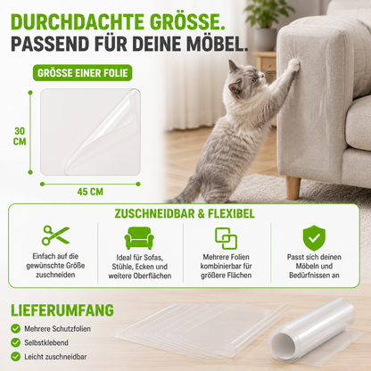 Transparenter Kratzschutz für Sofa & Möbel