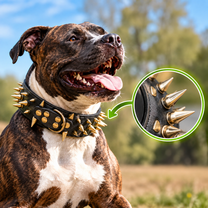 Hundehalsband mit Nieten für große Hunde