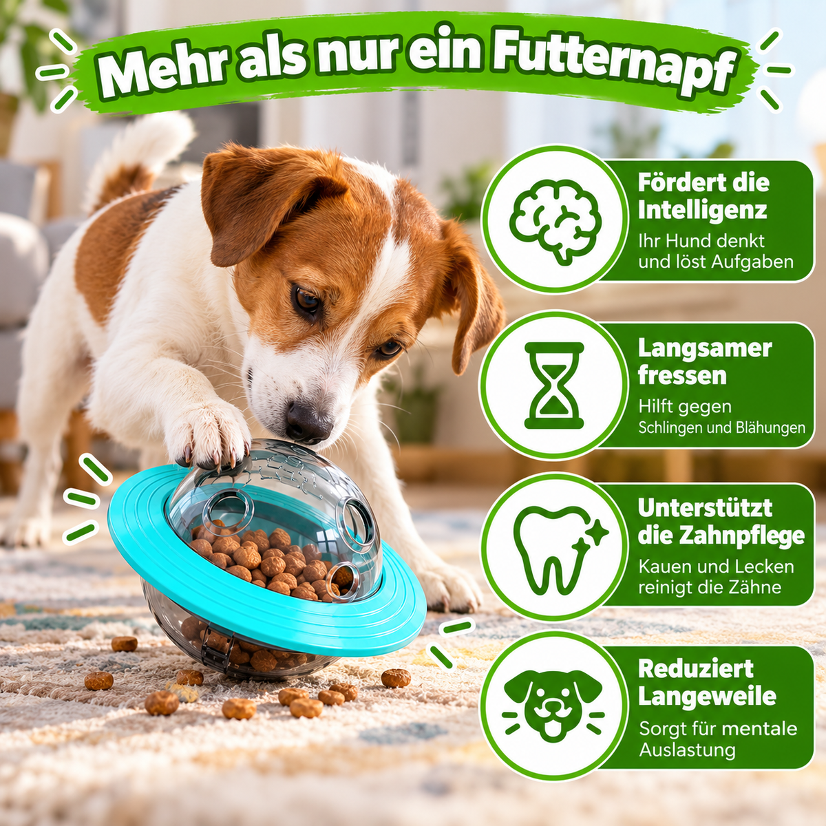 Interaktiver IQ-Leckerli-Ball für Hunde