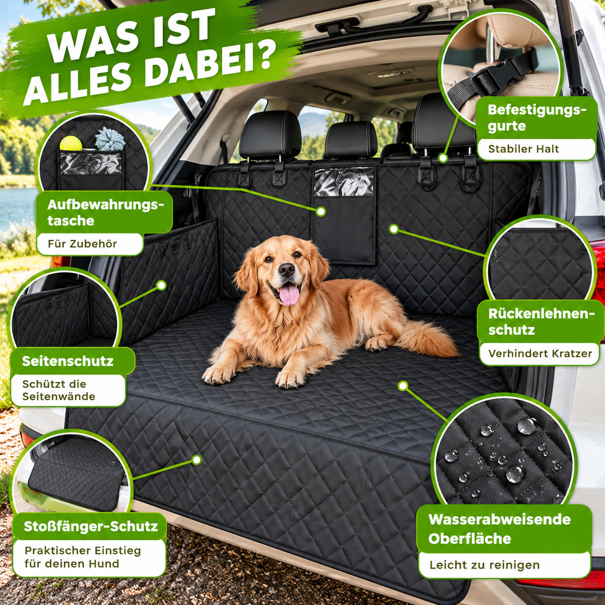 Wasserdichte SUV Kofferraummatte für Hunde