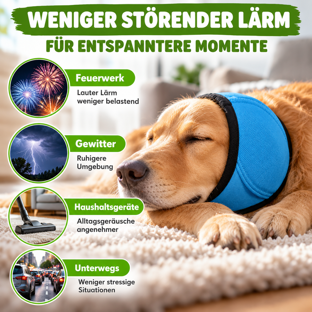 Hunde-Ohrenschutz mit Geräuschdämpfung