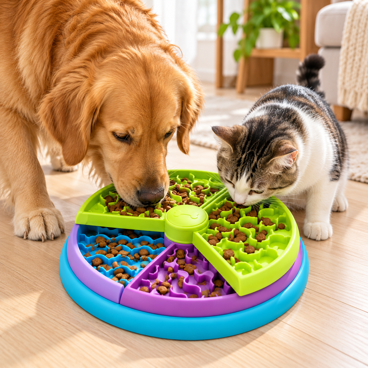 Schlingnapf für Hunde und Katzen mit 3 Ebenen