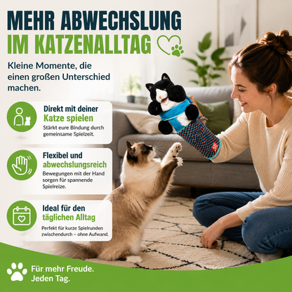 Interaktiver Katzen-Spielhandschuh