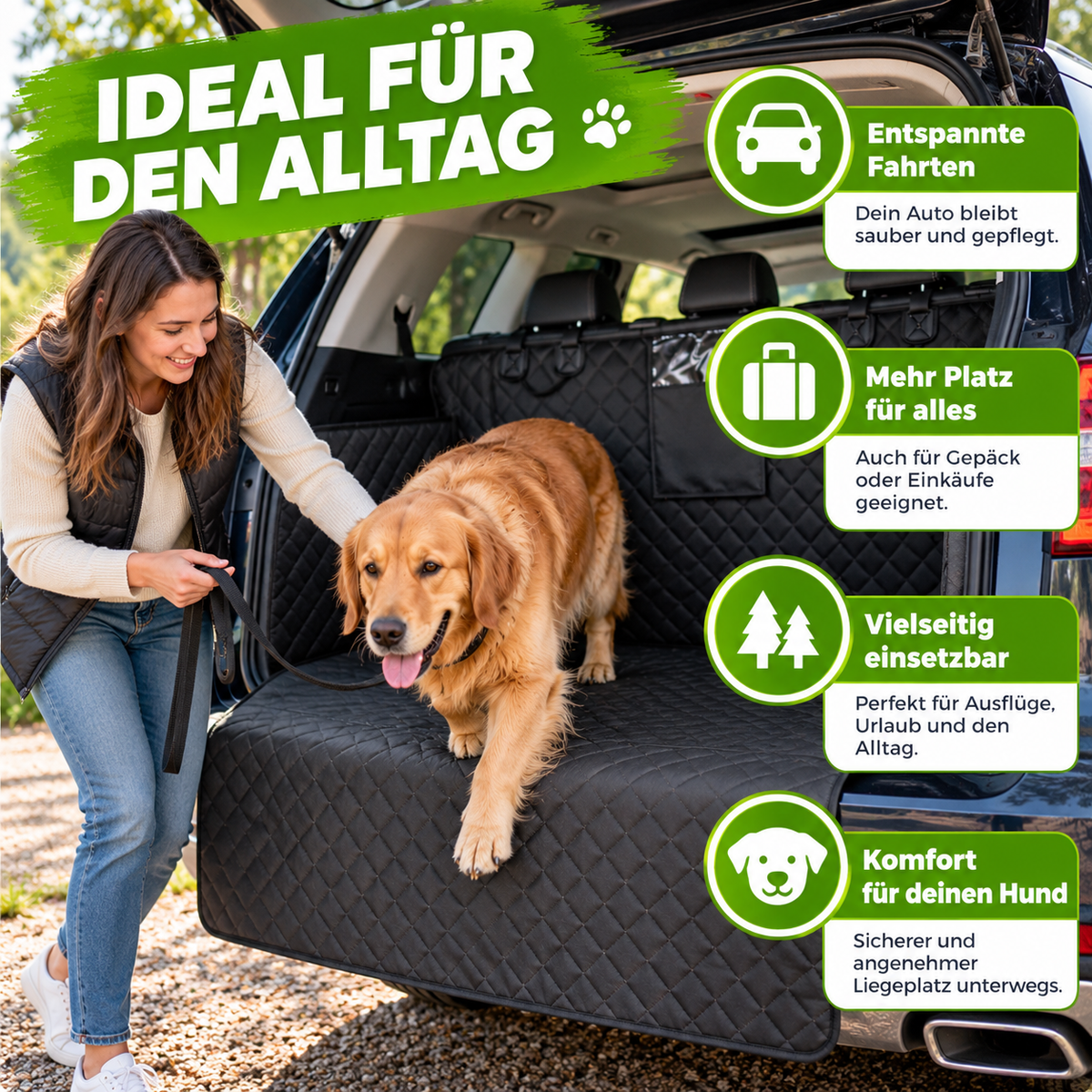 Wasserdichte SUV Kofferraummatte für Hunde