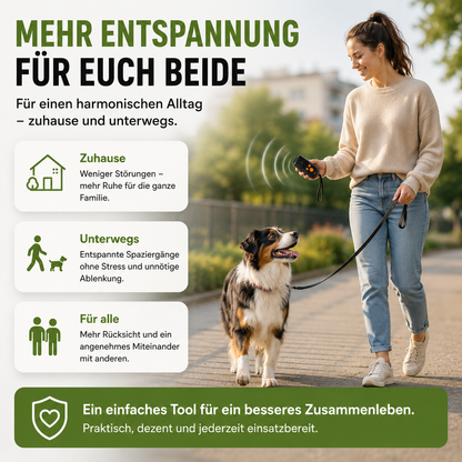 Ultraschall Hunde-Anti-Bell-Gerät mit LED-Licht & USB-Aufladung