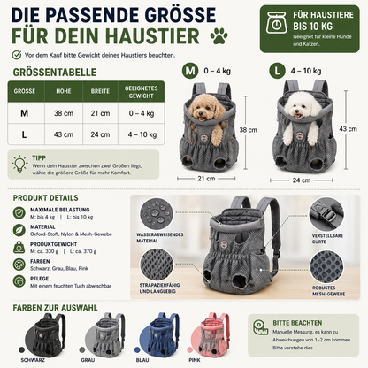 Atmungsaktiver Haustier Rucksackträger
