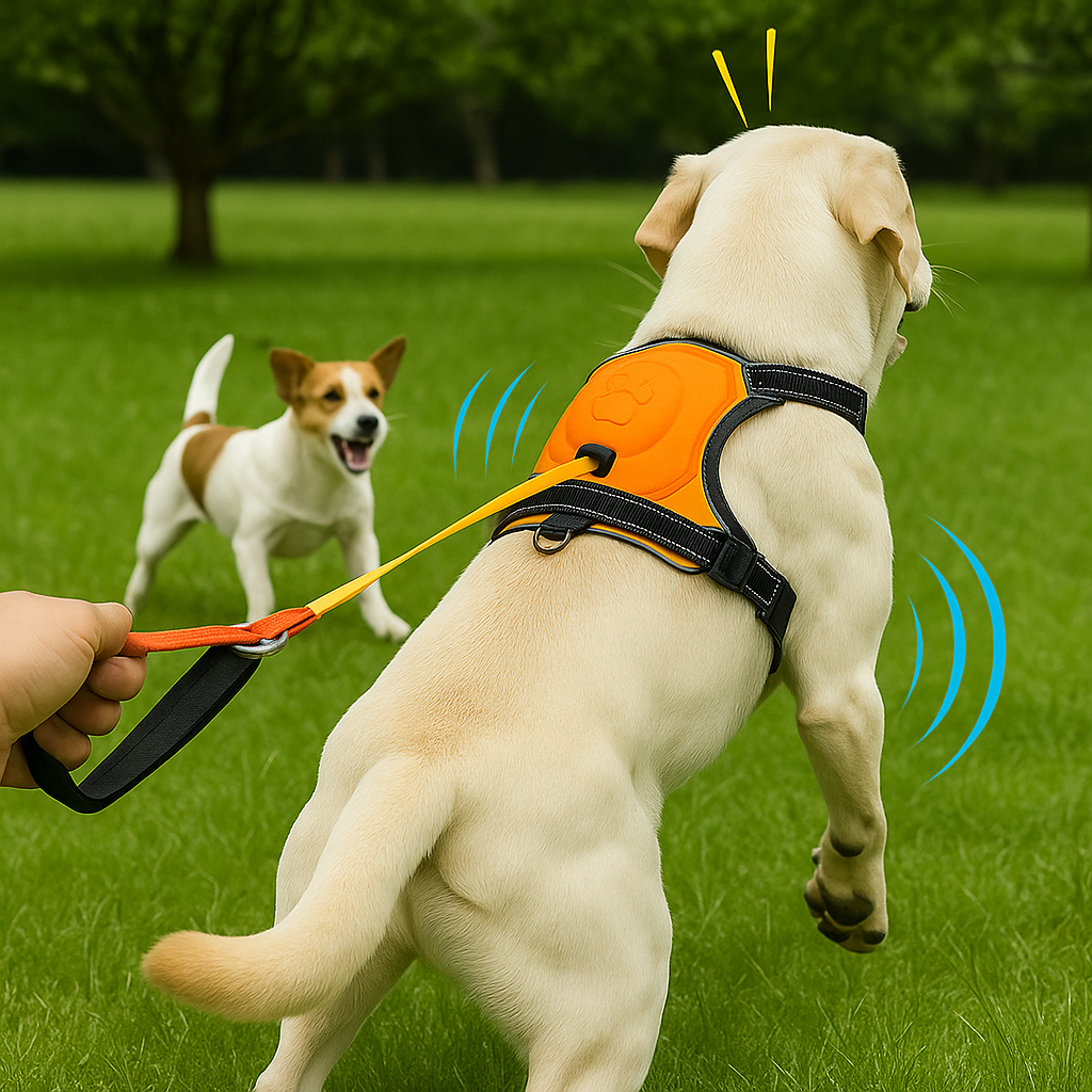 Anti-Zug Hundegeschirr mit Leine & Auto-Stopp-System 🐾