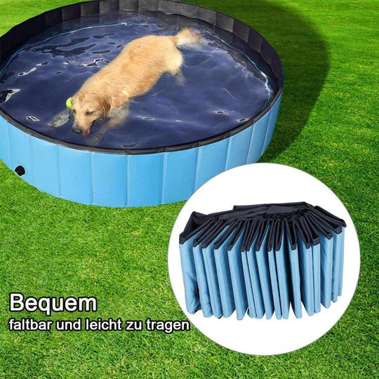 Faltbarer PVC Hundepool mit Abflussventil – Ideal für Sommer & Garten