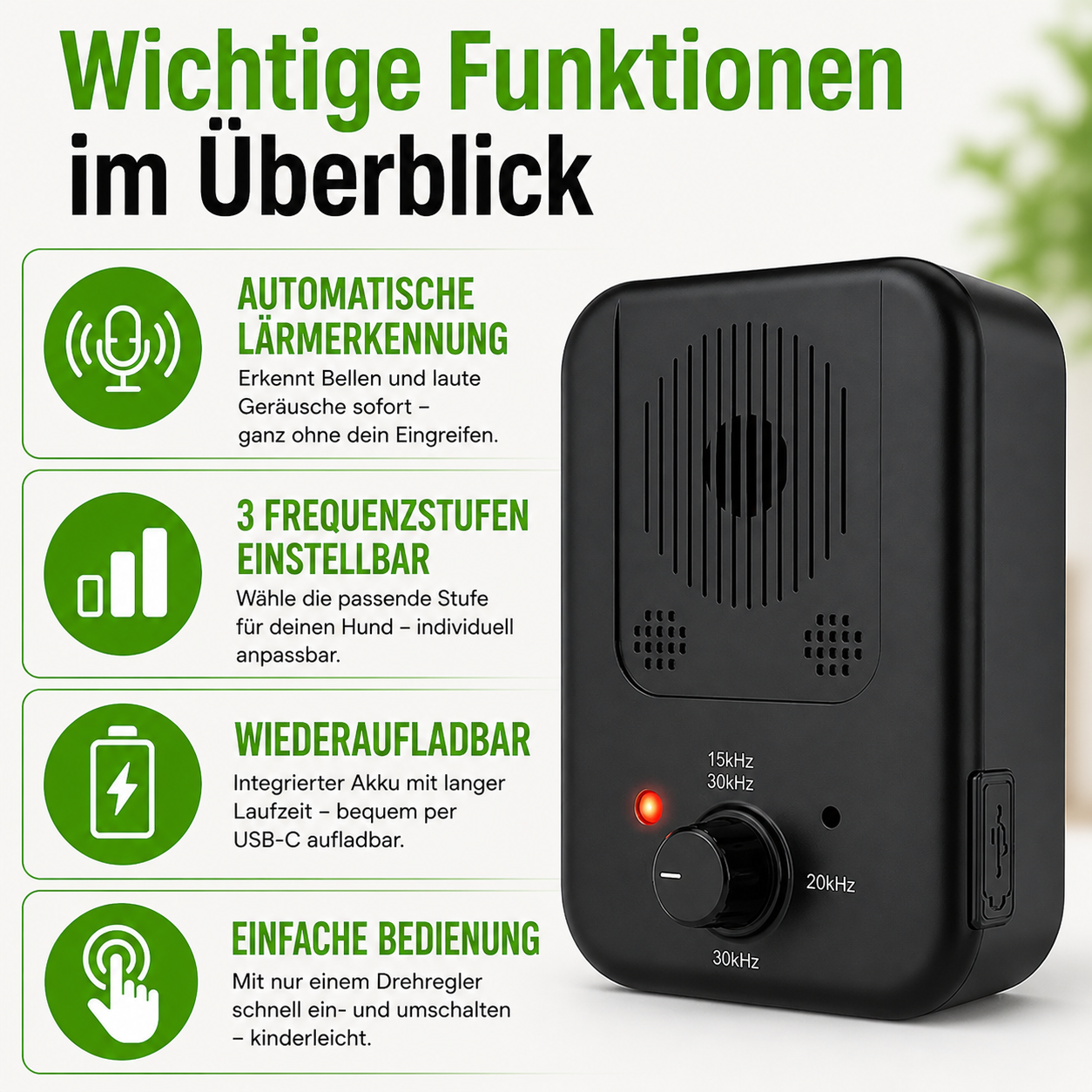 Ultraschall-Bell-Stopp-Gerät - Training für Ruhige Hunde
