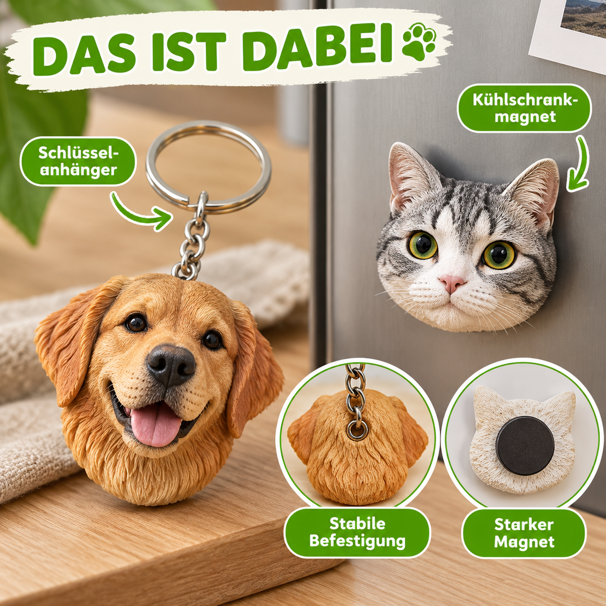 Personalisiertes Haustier Emblem mit Foto
