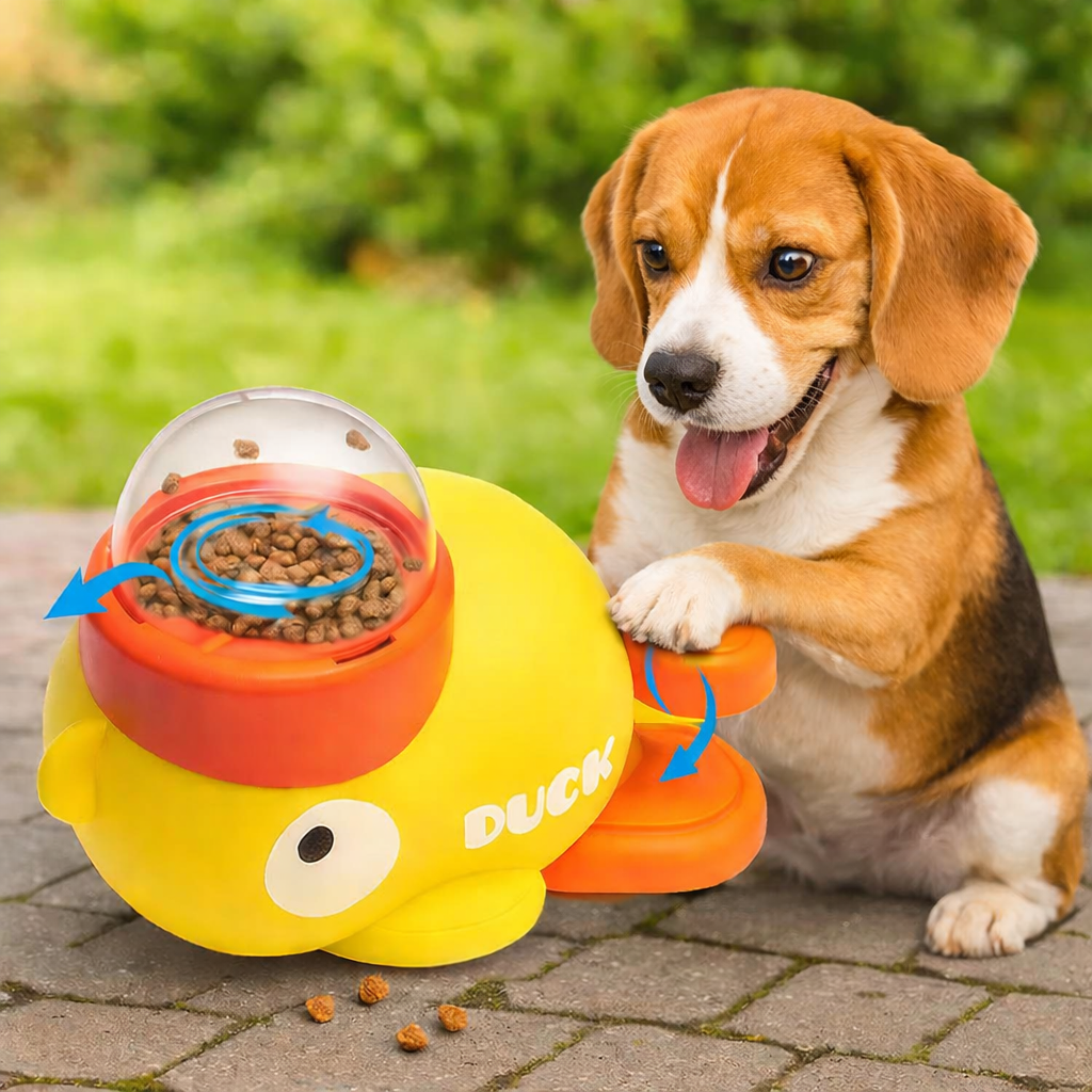 Interaktives Enten-Spielzeug mit Futterausgabe