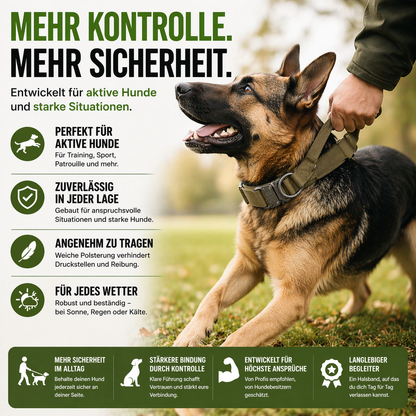 Taktisches Hundehalsband mit Metall-Schnalle & Griff