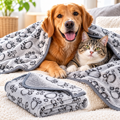 Kuscheldecke für Hunde & Katzen weich & waschbar