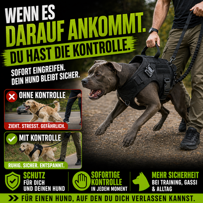3 in 1 Komplettes Militär Hundegeschirr und Leinen-Set für Training und Spaziergänge