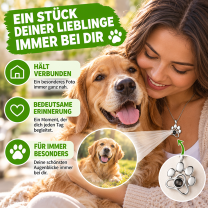 Personalisierte Halskette mit Foto Projektion