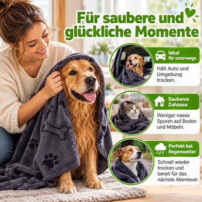 Saugstarkes Mikrofaser Haustier-Trockentuch