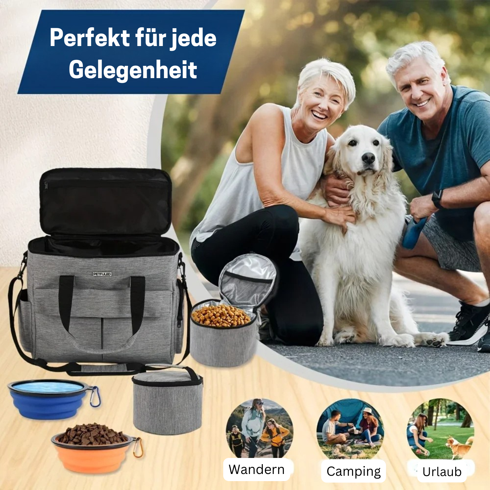 multifunktionaler reiserucksack Multifunktionaler Reiserucksack mit Haustier-Organizer – Fluffy Adventures Haustiershop