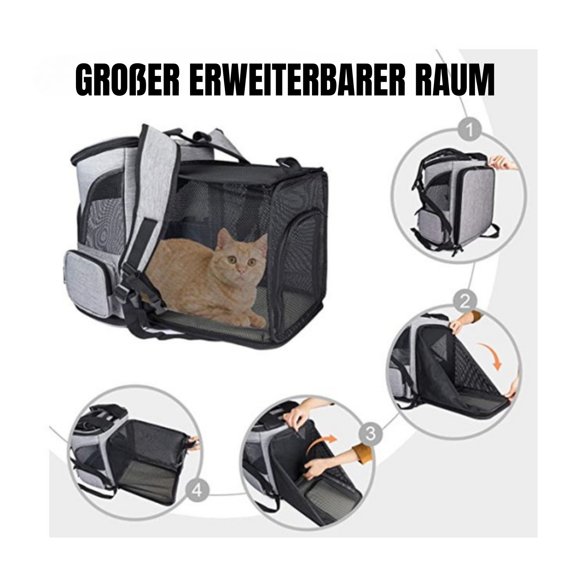 Hochwertige Reisetasche für Haustiere – Sicher, gemütlich und einzigartig! - Fluffy Adventures Haustiershop Erweiterbar Grau / Grau Mein Shop Faltbare Tragetasche für Haustiere Hochwertige Reisetasche für Haustiere – Sicher, gemütlich und einzigartig! Faltbare Tragetasche für Haustiere Mein Shop Erweiterbar Grau / Grau Fluffy Adventures Haustiershop