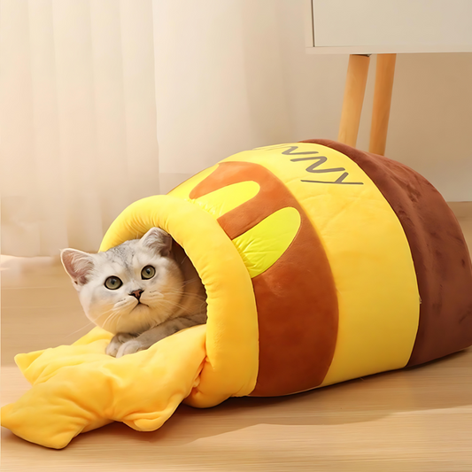 Kuscheliges Haustierbett für Katzen & kleine Hunde - Fluffy Adventures Haustiershop Gelbes Honigglas 💛 Mein Shop Haustierbed Kuscheliges Haustierbett für Katzen & kleine Hunde Haustierbed Mein Shop Gelbes Honigglas 💛 Fluffy Adventures Haustiershop