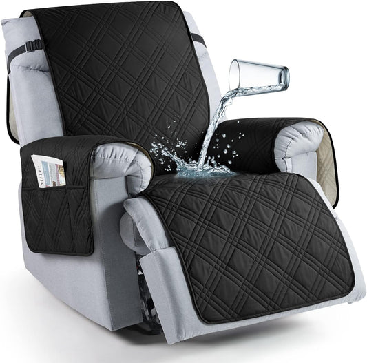 Wasserfester Sessel- & Recliner-Bezug Schwarz