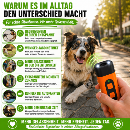 Wasserdichter Hunde-Ultraschalltrainer mit 3 Frequenzen und LED