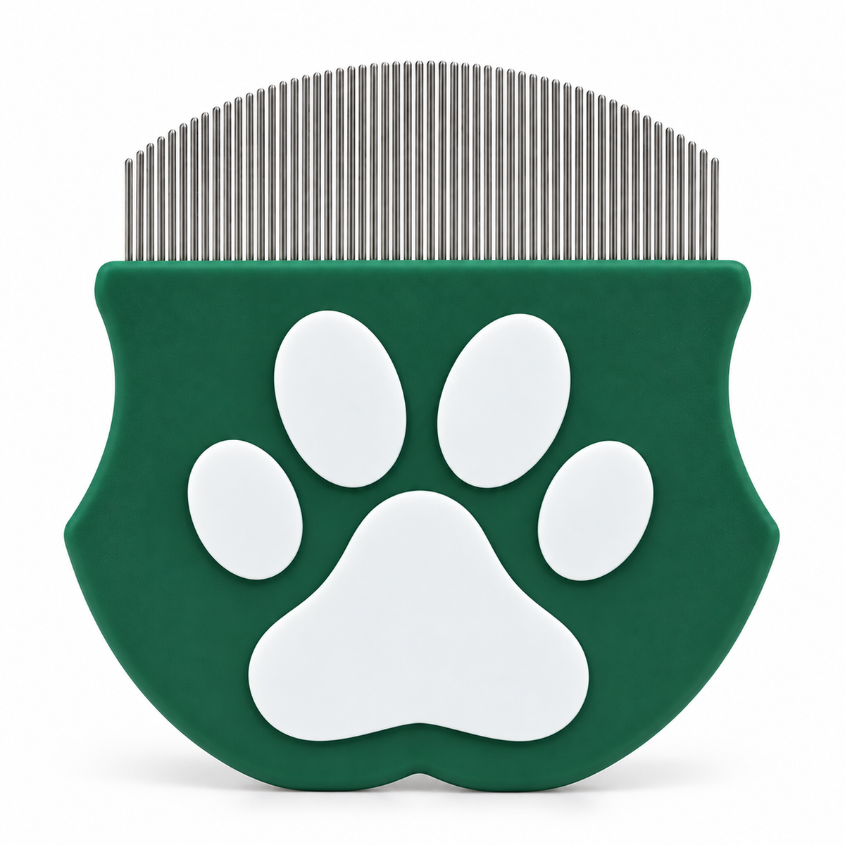 Flohkamm für Hunde & Katzen mit gebogenen Zinken Grün