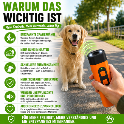 Wasserdichter Hunde-Ultraschalltrainer mit 3 Frequenzen und LED